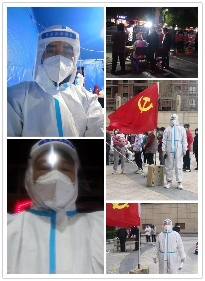 杏盛公司志愿者协助进行核酸检测